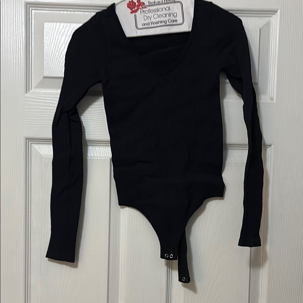 Free People Black womans Bodysuit